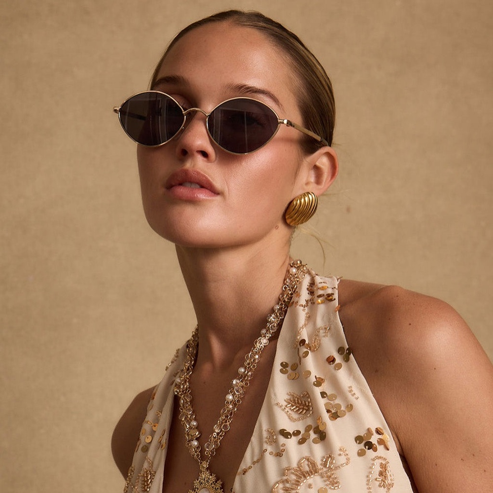 12th Tribe Tide Gold Sunglasses Size O/SO/S